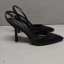 Modatope Closed Toe Ankle Strap Heels Women Pumps Pointed Toe Heeled Sandals for Women Stiletto Wedding Dress Shoes, Size 8, Black