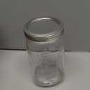 4 Pcs 32 oz Clear Wide Mouth Mason Jars with Airtight Lids and White Plastic Lids, Canning Jars for Overnight Oats, Food Storage and More