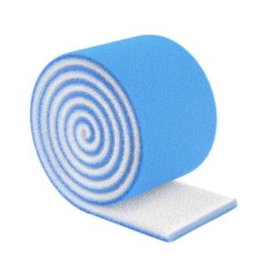 Pawfly Aquarium Filter Floss Roll, 79 x 12 x 1.2 Inch Cuttable Aquarium Filter Pad, Blue and White Aquarium Filter Media Roll for Freshwater Saltwater Fish Tanks & Small Ponds