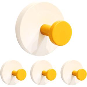 WSHSTS 2026 New Adhesive Wall Towel Hooks with Dual-Lock Design, Colorful Heavy Duty Sticky Holder Waterproof Shower Hooks Hanging Coat, Clothes, Closet Hook Wall Mount for Bathroom Kitchen