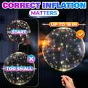 LED Light Up Balloons 10 Pack 20" Transparent Glow Balloons Light Up with LED String Lights & Switch, Easy Air or Helium Use for Special Events, Weddings, Party Decorations & Festive Nights