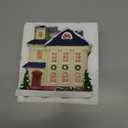 Large Christmas Village Houses with Warm Light Battery Operate Lighted Christmas Town Village Accessories Resin Snow Town Building for Xmas Gifts Home Tabletop Decoration(Novelty Style)