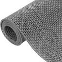 uyoyous Drainage Floor Mat 3x16.4 ft Commercial Non Slip Pool Mats PVC Rubber Mat with Holes Grease Resistant Anti-Fatigue for Drain, Deck, Pool, Kitchen