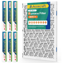 16x20x1 Air Filter MERV 11, Advanced Dust Defense,Cost-effective,1 Reusable ABS Frame + 6 Pack Replaceable, Quality Furnace Filter Media for AC & Furnace Applications（1 Frame+6 Filter）