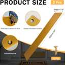 Door Kick Plate 36 Inches, 2-Pack, Aluminum, Anti-Scratch, Anti-Corrosive Metal for Dog Scratching, Interior & Exterior Use, Screws for Wood & Metal Doors (Gold, 6x34)