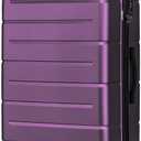 KYME Large Suitcases with Wheels Hardshell 28 Inch Luggage TSA Approved Big Checked Luggage Durable Travel Rolling Suitcase for Women Dark Purple