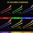 Light Up Drum Sticks Rechargeable 15 Color Changing Led Personalized Drumsticks for Kids Drummer Gifts Drum Accessories