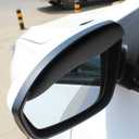 2PCS Car Rear View Mirror Rain Visor Guard, PVC Auto Side Mirror Rain Eyebrow Cover Decoration, Waterproof Car Exterior Mirrors Protector Accessories for SUV Truck (104Black)
