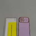 QVLANG for iPhone 15 Pro Case, Cute Wave Frame Curly Case, Plating Edge Soft Cover with Love Heart [1x Screen Protector] Soft TPU with[Full Camera Protection] Phone Cases for Women Girls, Lavender