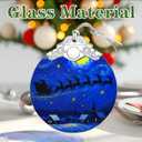 Starry Night Christmas Ornaments  Christmas Decoration, Holiday Decor, Xmas Stocking Stuffers, Gift Idea, Gifts for Art Lover, Coworker, Friend, and Family - Santa's Sleigh (Reindeer)