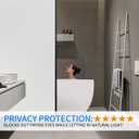Window Privacy, Removable Glass Door Privacy Film, Suitable for Bathrooms, Offices, Static Cling Decorative Film, Reusable Window Stickers (White, 45.2 x 157.4 inch)
