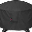 SheeChung Fire Pit Cover Round 32"Dx16"H,Fits 28",30",32" Fire Pit,Waterproof Heavy Duty 600D Polyester Fire Bowl Cover,Outdoor Patio Gas Table firepit Cover Weather Resistant