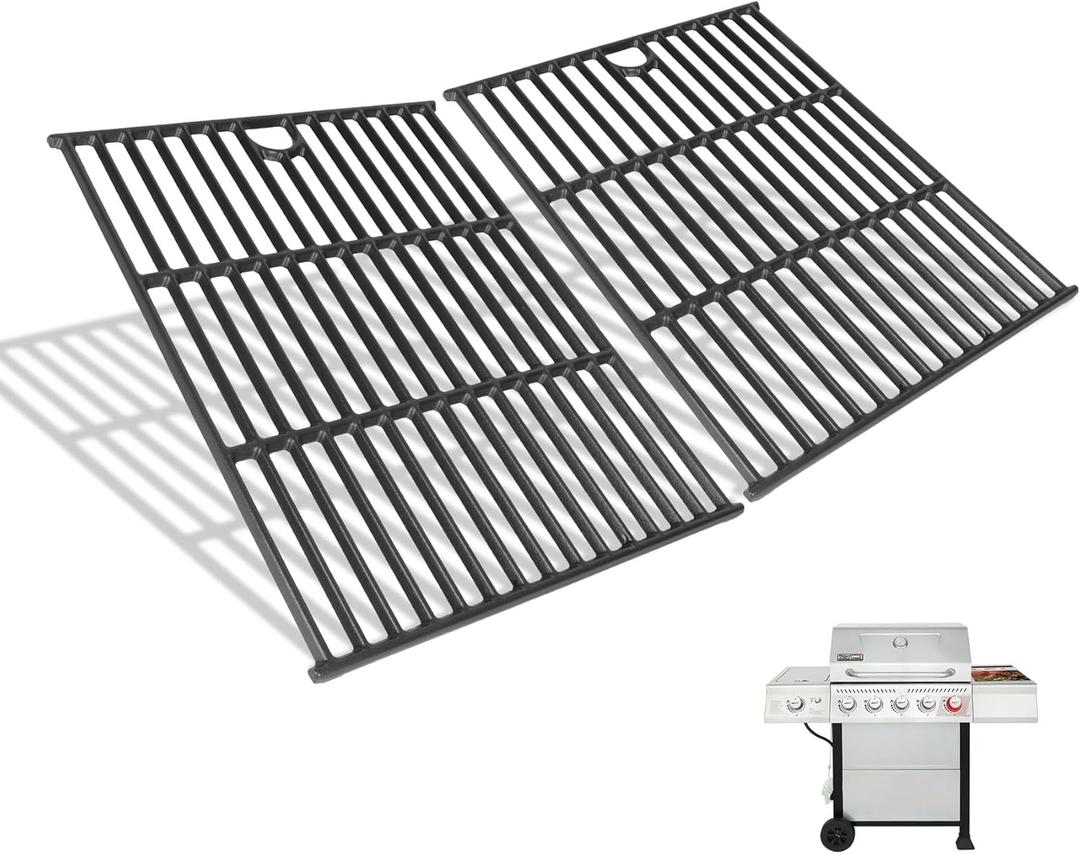 SafBbcue for Royal Gourmet Gill Parts Cast Iron Cooking Grates for Royal Gourmet GA5401T Gas Grill Royal Gourmet Grill Grate Replacement Parts, 2-Pack