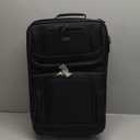 U.S. Traveler Rio Fabric Expandable Carry-on Luggage, Rolling Suitcase, Black, 2 Wheel Set