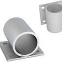 Stationary Dock Pipe Leg Sleeve, 3" Inner Hardware Galvanized, Heavy Duty Floating Boat Dock Side Pipe Leg Holder with 1/2" Holes, Thickness 6mm, Ideal for Dock Maintenance - NO Carriage Bolts