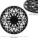 Boxiki Kitchen Silicone Trivet Mat | Trivets for Hot Dishes, Pads, Trivets, Microwave, Pot and Mexican Wall Decor (Black)