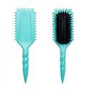 2 x Bounce Curl Brush, Flexibility Spiral Hair Brush, Scalp Massager Spring Brush for Curly, Thick Hair & Hairbrush Great Wet And Dry Hair Detangling Smoothing for Women and Men (Green)
