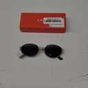 livho 2025 Trendy Oval Sunglasses - Stylish Polarized Shades for Everyday - Retro Metal Frames (Grey/Gold)