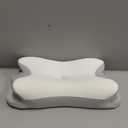 DONAMA Cervical Pillow for Neck and Shoulder,Contour Memory Foam Pillow,Ergonomic Neck Support Pillow for Side Back Stomach Sleepers with Pillowcase (Queen Size 24.8"Lx14.96"Wx5.51"H, Light Grey)