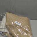 Mkono Woven Storage Basket Decorative Rope Basket Wooden Bead Decoration for Blankets,Toys,Clothes,Shoes,Plant Organizer Bin with Handles Living Room Home Decor, 15"Wx17.7"L,White and Yellow