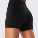 YUNOGA No Front Seam Biker Shorts for Women, High Waisted Tummy Control 3" Inseam Exercise Athletic Gym Running Yoga Shorts (Black,XL) (Black, XL)
