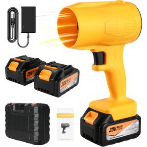 Cordless Leaf Blower Handheld 20V Leaf Blowers Lightweight with 2.0Ah Battery & Fast Charger for Yard, Lawn, Garden,Commercial & Home Use