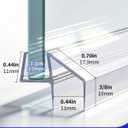 Yecaye 3-Pack 3/8" x 36" Shower Door Bottom Seal Strip, Shower Door Sweep | Shower Door Sweep for 3/8'' Glass, 36in Frameless Glass Shower Door Seal Strip Stop Shower Leaks and Create a Water Barrier