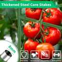 WLLEYAY 3 Pack 46'' Square Tomato Cages with 17 Gallon Grow Bags | Upgraded Heavy Duty Steel Garden Plant Support Stakes Kit, Flowers Vegetable Trellis for Vertical Climbing Plants Vines
