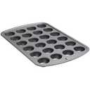 GoodCook Bradshaw Mini Muffin Pan 24 Cup, Classic, Round, Gray