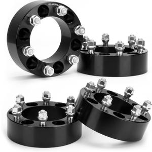 KSP 2in 6x5.5 Tacoma Wheel Spacers, 6x139.7 Tire Spacer fit for Toyota Tundra 4Runner FJ Land Cruiser Sequoia, 50mm Forged Lug Centric Spacer 108mm Hub Bore with M12x1.5 Thread Pitch, Not Hubcentric (Dark)