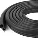Automotive Door Weather Stripping 12Ft Car Door Rubber Edge Trim Seal Strip Gasket with Top Bulb Easy to Install for Car Bus Camper Boat RV Truck Doors and Home Applications