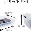 Rubbermaid Cleverstore 74 Qt Clear Storage Bins with Lids and Nesting Tray, 4-Pack, Stackable, BPA-Free, Made in USA