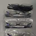 4 Pack Reading Glasses Men, Spring Hinge Blue Light Blocking Readers, Anti Eyestrain Computer Mag, +1.75