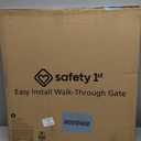 Safety 1st Easy Install Walk Thru Baby Gate for Doorway With Door, Dog Gates, Fits 29"-38", Easy Install 28" Tall, White