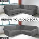 Breling 3 Pcs L Shaped Couch Covers for Sectional Corner Sofa Stretch 5 Seat Washable Corner Sofa Slipcover Sectional Couch Protector for Living Room(Dark Gray,Velvet)