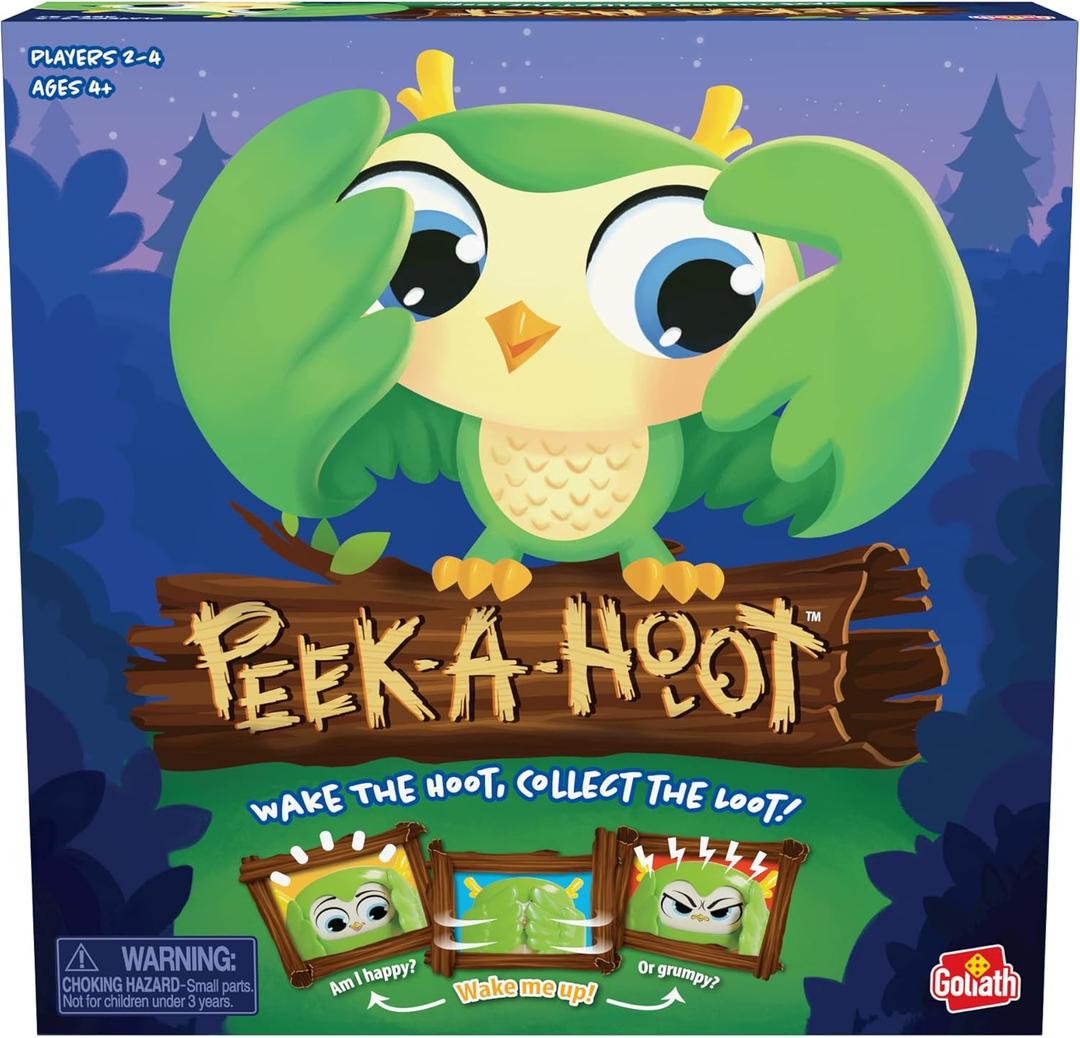Peek-A-Hoot - Race to Collect Your Loot Without Angering The Hoot - Owl Board Game for Kids, Ages 4 and Up, 2-4 Players