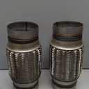 Exhaust Flex Pipe Stainless Steel Braid 3"Inch x 6"Inch w/Ends 8"Inch OAL