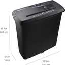 Amazon Basics 8-Sheet Strip Cut Paper Shredder for Home and Office, CD/Credit Card Shredder, 3.4 Gallon Bin, Black