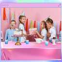 2 x Oudain 3 Pcs Kpop Theme Party Purple & Pink & Silver Iridescent Party Tablecloth 54 x 108 Inch Plastic Rectangle Tablecloth Waterproof Table Cover for Kpop Theme Birthday Decoration