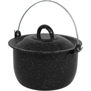 MIRRO 3.0qt Enamel Convex Kettle, Black