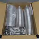 100 Pack 12OZ Clear Plastic Cups with No Hole Dome Lids and Sporks,Disposable Dessert Cups,Yogurt Parfait Cup for Cupcake,Pudding,Iced Cold Drinks,Coffee,Juice,Snacks,Fruits,Ice Cream
