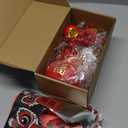 Chinese New Year Bonsai Tree Artificial Spring Festival Flower Pot Table Ornament Red Blessing Bucket Gold Berry Flower Arrangement Artificial Branches Fortune Lucky Tree for Indoor Home Decor