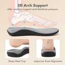 V.Step Orthopedic Slides with Arch Support for Women Men, Adjustable Orthotic Sandals for Plantar Fasciitis Pain Relief Indoor Outdoor Black W10/M9
