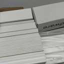 LazBlinds Cordless Faux Wood Blinds, 26" W x 60" H, White