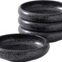 Uaral Japanese Plates Serving Dishes,Salad Bowl Set,Dessert Plate,Appetizer Plate Set of 4,5.5 inch(Black Speckled)
