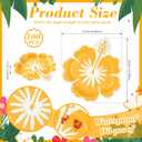 Domensi 100 Pcs Hawaiian Hibiscus Paper Plates Tropical Party Decorations Luau Dessert Plates Disposable Aloha Platters Party Supplies Dinnerware Tableware for Summer Beach Pool Table Decor