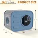 Plastic Outdoor Cat House Weatherproof, Stackable Feral Cat House Outside with Double Louvered Vents, Resin Cat Shelter Waterproof for Outdoor Indoor Use, Blue, 14.3"D x 20.7"W x 15.8"H