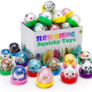 30 Packs Party Favors Slow Rising Animals with Capsules,Goodie Bag Stuffers,Birthday Gifts,Treasure Box Toys, Kids Classroom Prizes,Claw Machine Toys,Mini Animal Toys,Stress Relief Squishy toys