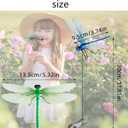 Artificial Dragonfly Pole Clips for Outdoors,Dragonfly Hat Clip,3D Dragonfly Garden Decorative Clips,Horticultural Dragonfly Decoration 12Pcs