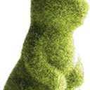 Decorative Decorations for Easter Bunny Gifts, Moss Green Flocking Sculpture, Garden Courtyard Family Gathering Celebration Decorations (9.5in Standing Rabbit)